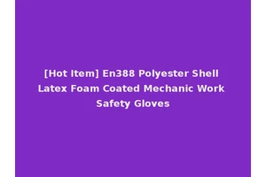 [Hot Item] En388 Polyester Shell Latex Foam Coated Mechanic Work Safety Gloves