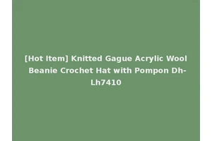 [Hot Item] Knitted Gague Acrylic Wool Beanie Crochet Hat with Pompon Dh-Lh7410