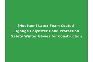 [Hot Item] Latex Foam Coated 13gauge Polyester Hand Protection Safety Winter Gloves for Construction