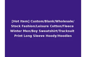 [Hot Item] Custom/Blank/Wholesale/Stock Fashion/Leisure Cotton/Fleece Winter Men/Boy Sweatshirt/Tracksuit Print Long Sleeve Hoody/Hoodies