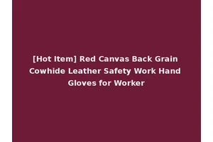 [Hot Item] Red Canvas Back Grain Cowhide Leather Safety Work Hand Gloves for Worker