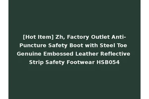 [Hot Item] Zh, Factory Outlet Anti-Puncture Safety Boot with Steel Toe Genuine Embossed Leather Reflective Strip Safety Footwear HSB054