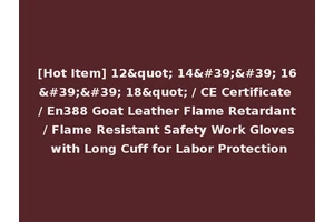 [Hot Item] 12" 14'' 16'' 18" / CE Certificate / En388 Goat Leather Flame Retardant / Flame Resistant Safety Work Gloves with Long Cuff for Labor Protection