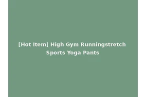 [Hot Item] High Gym Runningstretch Sports Yoga Pants