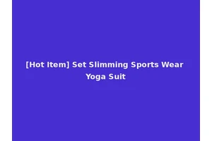 [Hot Item] Set Slimming Sports Wear Yoga Suit