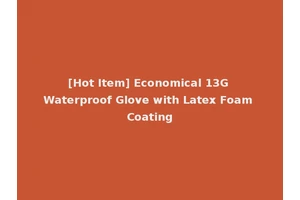 [Hot Item] Economical 13G Waterproof Glove with Latex Foam Coating