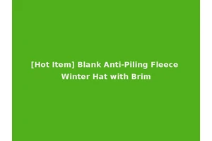 [Hot Item] Blank Anti-Piling Fleece Winter Hat with Brim