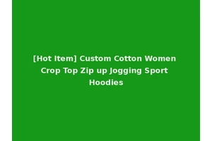 [Hot Item] Custom Cotton Women Crop Top Zip up Jogging Sport Hoodies