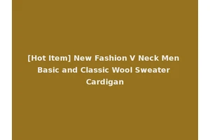 [Hot Item] New Fashion V Neck Men Basic and Classic Wool Sweater Cardigan