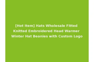 [Hot Item] Hats Wholesale Fitted Knitted Embroidered Head Warmer Winter Hat Beanies with Custom Logo