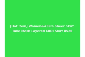 [Hot Item] Women's Sheer Skirt Tulle Mesh Layered MIDI Skirt 8526