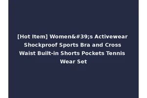 [Hot Item] Women's Activewear Shockproof Sports Bra and Cross Waist Built-in Shorts Pockets Tennis Wear Set