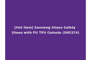 [Hot Item] Sanneng Shoes Safety Shoes with PU TPU Outsole (SN5274)