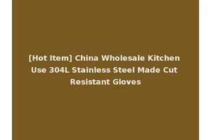 [Hot Item] China Wholesale Kitchen Use 304L Stainless Steel Made Cut Resistant Gloves