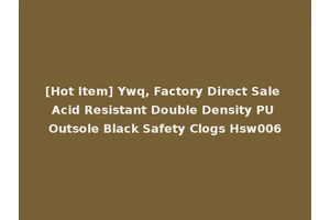 [Hot Item] Ywq, Factory Direct Sale Acid Resistant Double Density PU Outsole Black Safety Clogs Hsw006