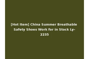 [Hot Item] China Summer Breathable Safety Shoes Work for in Stock Ly-2235