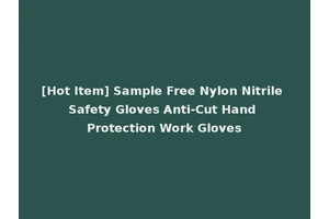 [Hot Item] Sample Free Nylon Nitrile Safety Gloves Anti-Cut Hand Protection Work Gloves