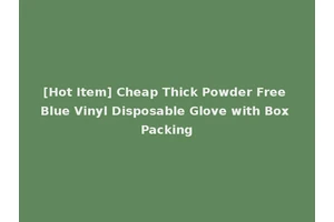 [Hot Item] Cheap Thick Powder Free Blue Vinyl Disposable Glove with Box Packing