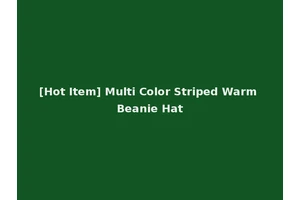 [Hot Item] Multi Color Striped Warm Beanie Hat