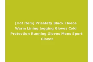 [Hot Item] Prisafety Black Fleece Warm Lining Jogging Gloves Cold Protection Running Gloves Mens Sport Gloves