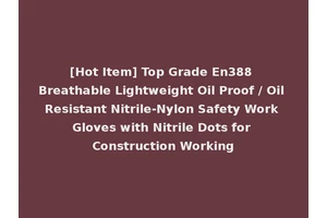 [Hot Item] Top Grade En388 Breathable Lightweight Oil Proof / Oil Resistant Nitrile-Nylon Safety Work Gloves with Nitrile Dots for Construction Working