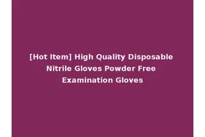 [Hot Item] High Quality Disposable Nitrile Gloves Powder Free Examination Gloves
