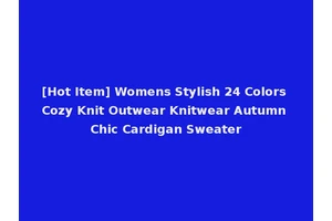 [Hot Item] Womens Stylish 24 Colors Cozy Knit Outwear Knitwear Autumn Chic Cardigan Sweater