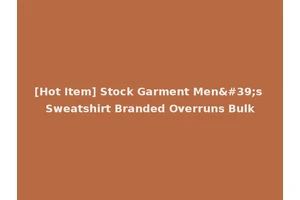 [Hot Item] Stock Garment Men's Sweatshirt Branded Overruns Bulk