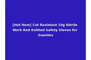 [Hot Item] Cut Resistant 10g Nitrile Work Red Knitted Safety Gloves for Guantes