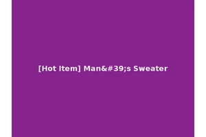 [Hot Item] Man's Sweater