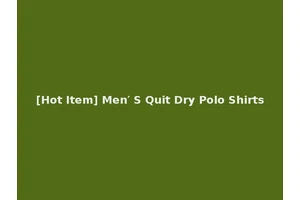 [Hot Item] Men′ S Quit Dry Polo Shirts
