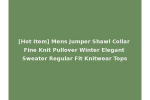 [Hot Item] Mens Jumper Shawl Collar Fine Knit Pullover Winter Elegant Sweater Regular Fit Knitwear Tops