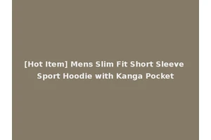 [Hot Item] Mens Slim Fit Short Sleeve Sport Hoodie with Kanga Pocket