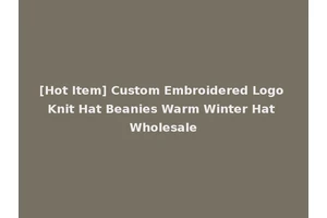 [Hot Item] Custom Embroidered Logo Knit Hat Beanies Warm Winter Hat Wholesale