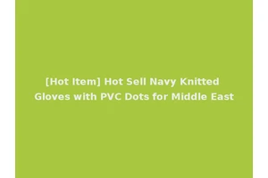 [Hot Item] Hot Sell Navy Knitted Gloves with PVC Dots for Middle East