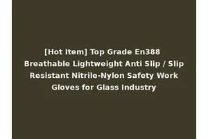 [Hot Item] Top Grade En388 Breathable Lightweight Anti Slip / Slip Resistant Nitrile-Nylon Safety Work Gloves for Glass Industry