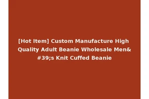 [Hot Item] Custom Manufacture High Quality Adult Beanie Wholesale Men's Knit Cuffed Beanie