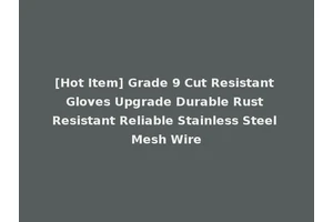 [Hot Item] Grade 9 Cut Resistant Gloves Upgrade Durable Rust Resistant Reliable Stainless Steel Mesh Wire