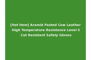 [Hot Item] Aramid Pasted Cow Leather High Temperature Resistance Level 5 Cut Resistant Safety Gloves