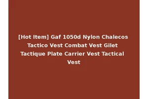 [Hot Item] Gaf 1050d Nylon Chalecos Tactico Vest Combat Vest Gilet Tactique Plate Carrier Vest Tactical Vest