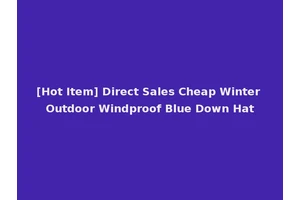 [Hot Item] Direct Sales Cheap Winter Outdoor Windproof Blue Down Hat