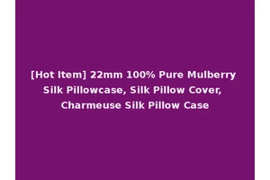 [Hot Item] 22mm 100% Pure Mulberry Silk Pillowcase, Silk Pillow Cover, Charmeuse Silk Pillow Case