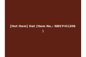 [Hot Item] Hat (Item No.: NBSY-H1206)
