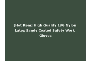 [Hot Item] High Quality 13G Nylon Latex Sandy Coated Safety Work Gloves