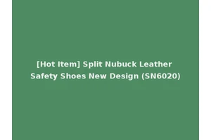 [Hot Item] Split Nubuck Leather Safety Shoes New Design (SN6020)