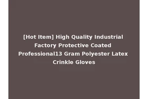 [Hot Item] High Quality Industrial Factory Protective Coated Professional13 Gram Polyester Latex Crinkle Gloves