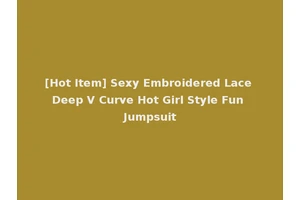 [Hot Item] Sexy Embroidered Lace Deep V Curve Hot Girl Style Fun Jumpsuit