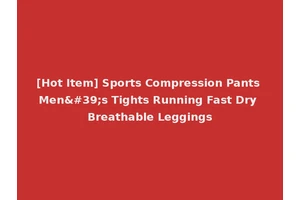 [Hot Item] Sports Compression Pants Men's Tights Running Fast Dry Breathable Leggings