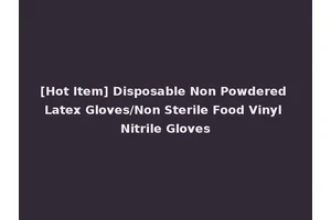 [Hot Item] Disposable Non Powdered Latex Gloves/Non Sterile Food Vinyl Nitrile Gloves