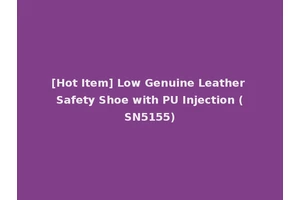 [Hot Item] Low Genuine Leather Safety Shoe with PU Injection (SN5155)